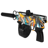 RIFLE ELÉTRICO UZI LANÇADOR DE BOLINHAS DE GEL COMPLETO ORBEEZ LARANJA + BRINDE LEAO 1491 O